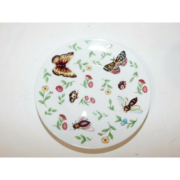 TEAOPIA  Butterfly Bees Floral Teacup / Single Tea pot Set Porcelain Gold - Picture 5 of 10